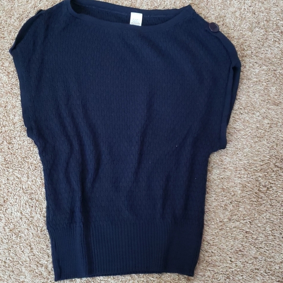 NWOT Cute Navy Knit Top - Picture 1 of 5